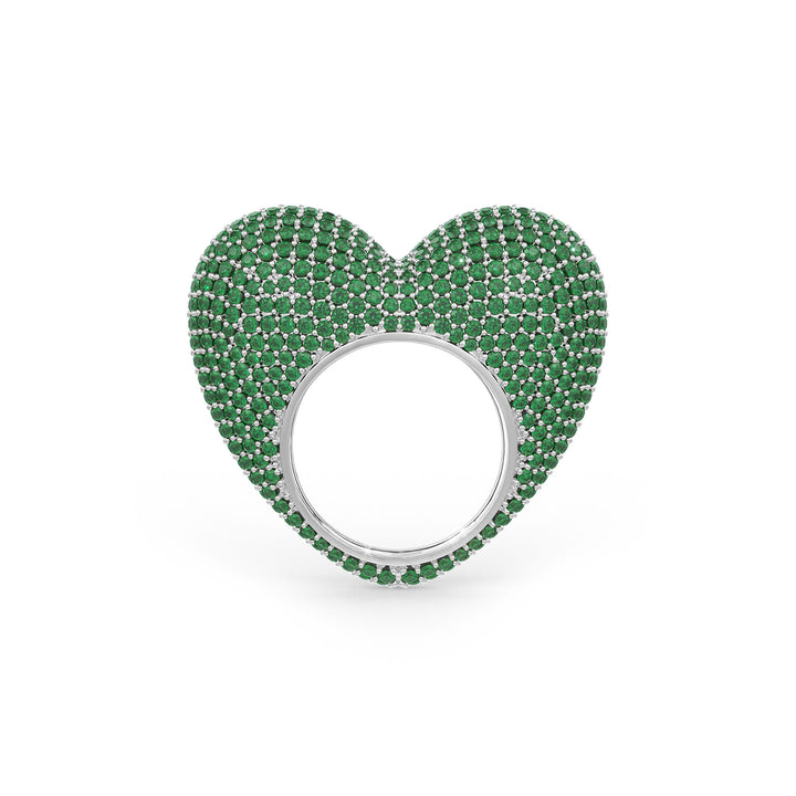The love ring in emerald green