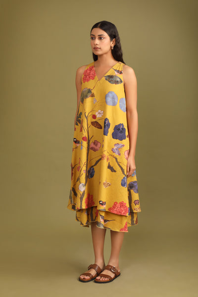 Mustard Yellow Handwoven dress