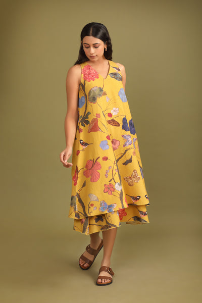 Mustard Yellow Handwoven dress