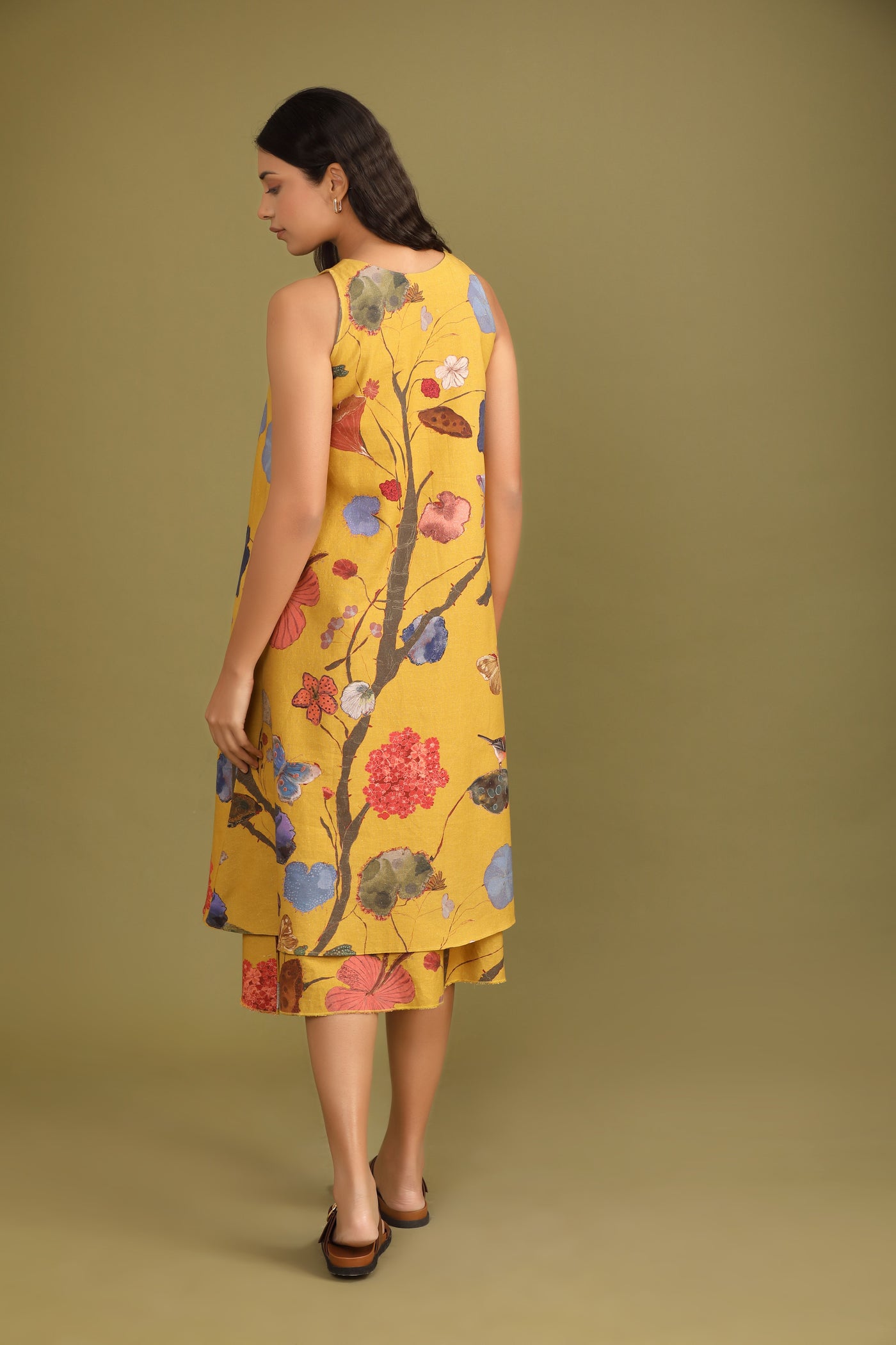 Mustard Yellow Handwoven dress