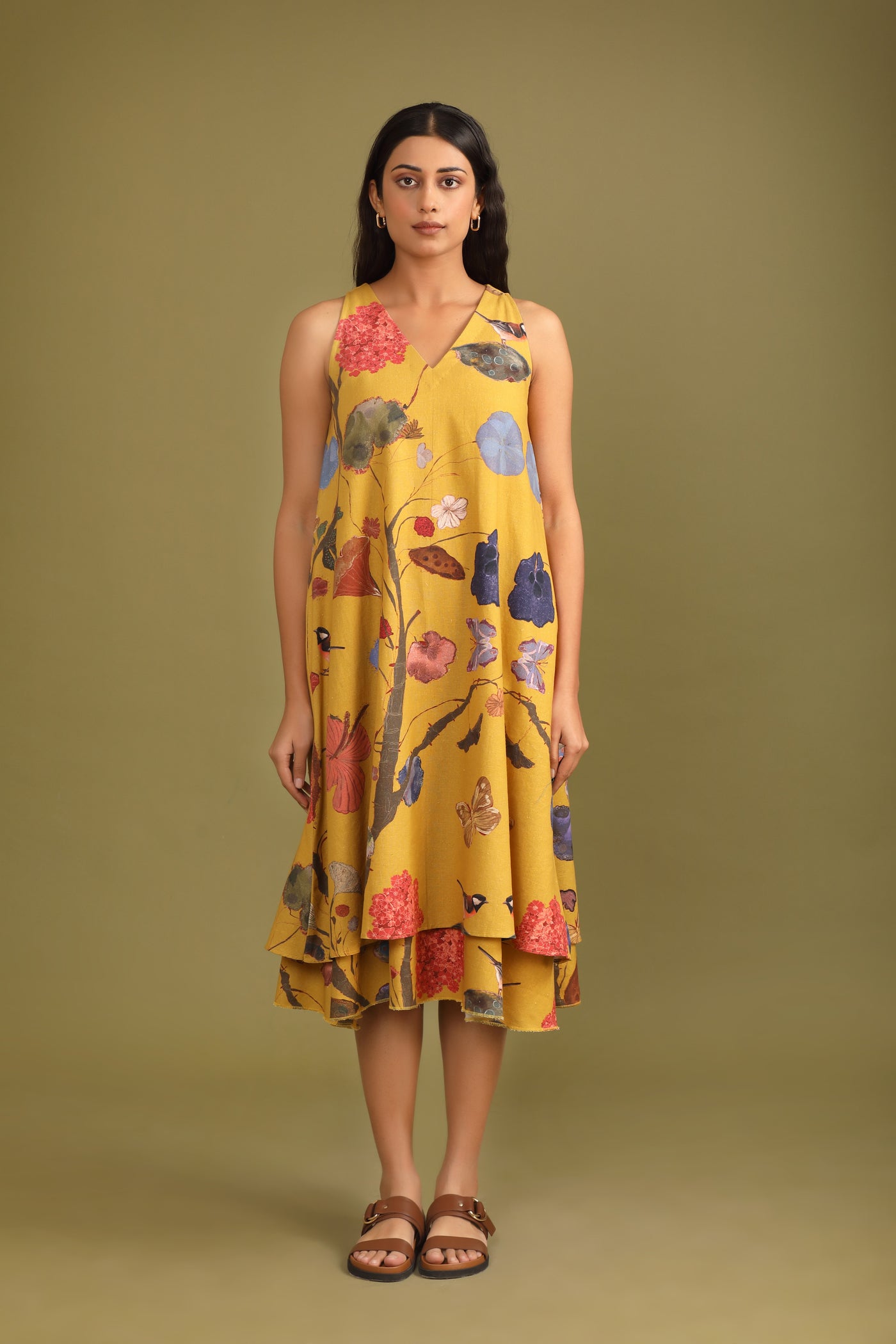 Mustard Yellow Handwoven dress