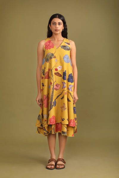 Mustard Yellow Handwoven dress