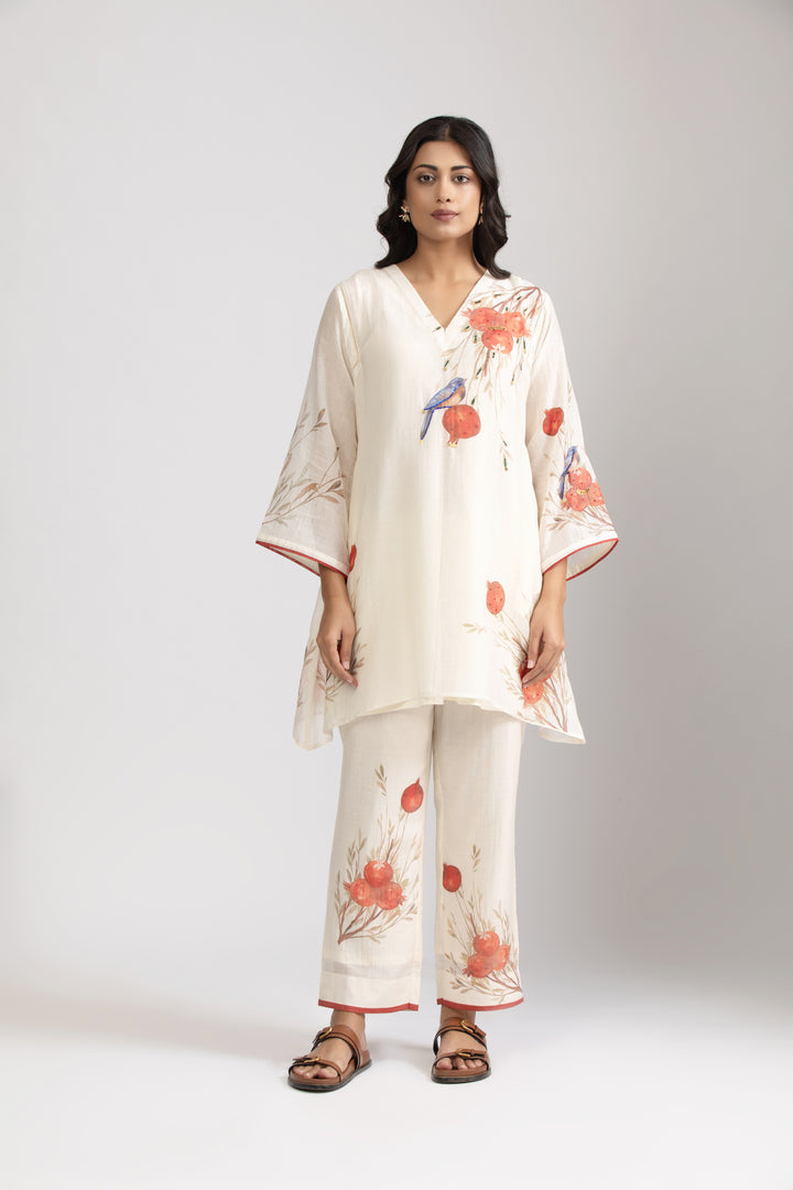 Ivory Anaar Embellished Silk chanderi Kurta Set