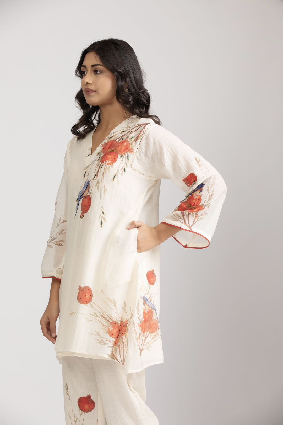 Ivory Anaar Embellished Silk chanderi Kurta Set