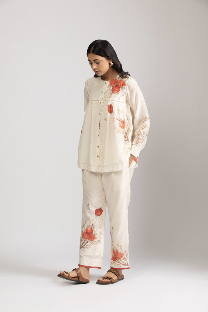 Ivory Anaar Silk Chanderi Coord Set