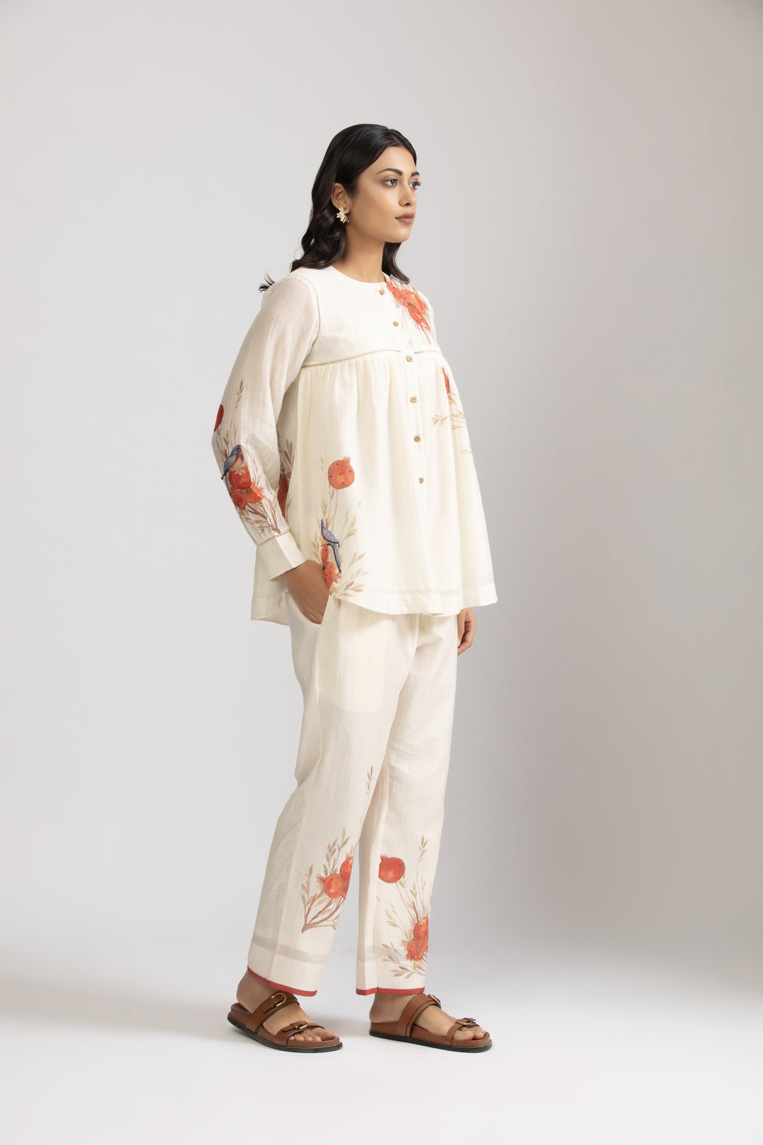 Ivory Anaar Silk Chanderi Coord Set