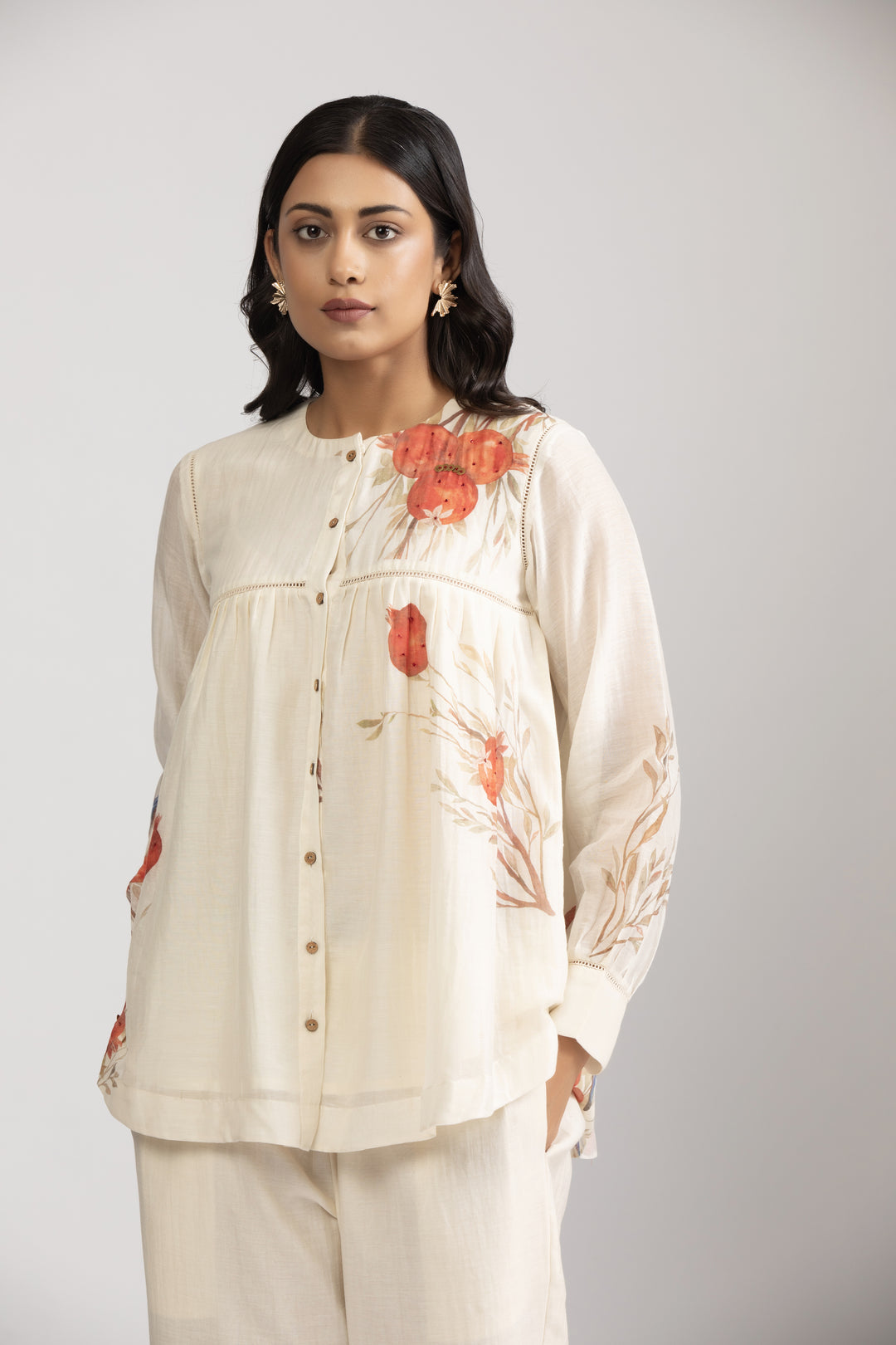 Ivory Anaar Silk Chanderi Coord Set