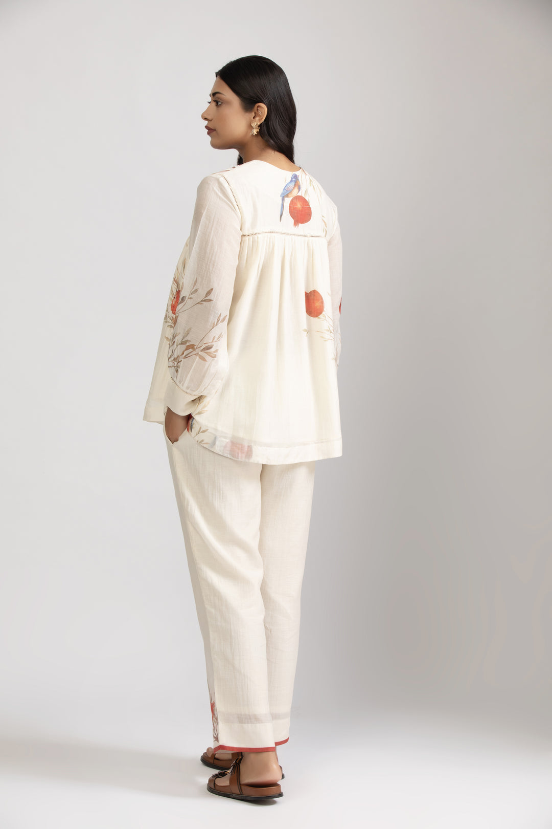 Ivory Anaar Silk Chanderi Coord Set