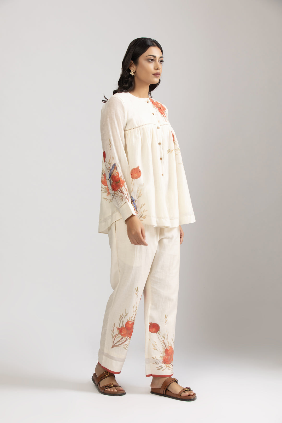 Ivory Anaar Silk Chanderi Coord Set