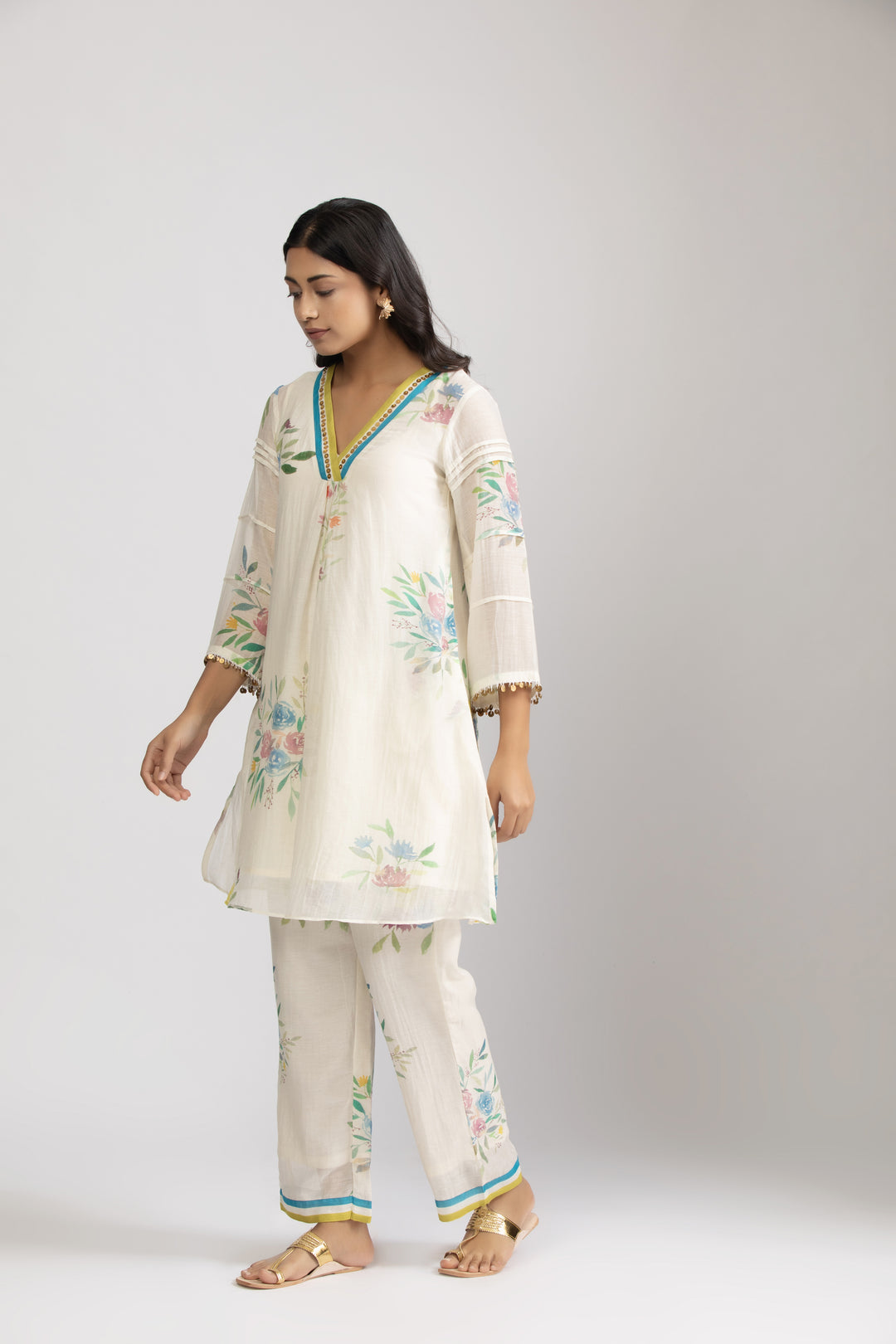 Kuvi Silk chanderi Coord Set