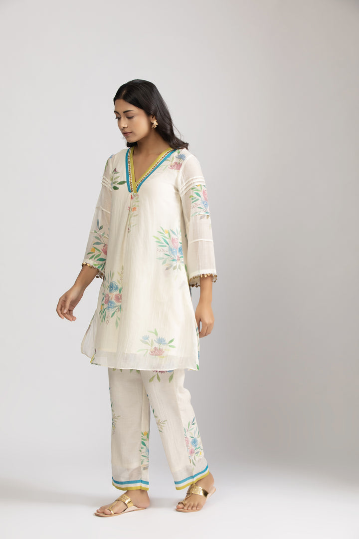 Kuvi Silk chanderi Coord Set