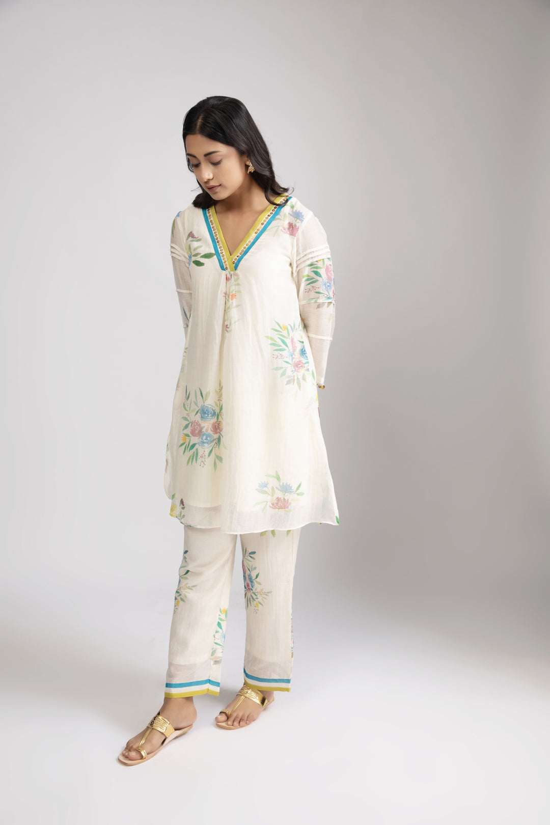 Kuvi Silk chanderi Coord Set