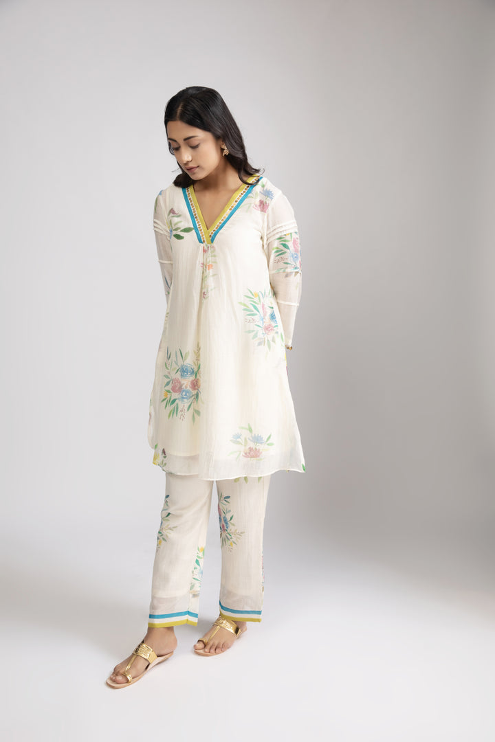 Kuvi Silk chanderi Coord Set