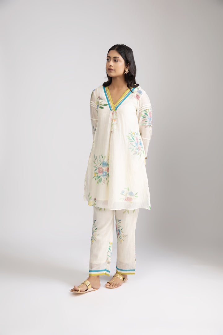 Kuvi Silk chanderi Coord Set