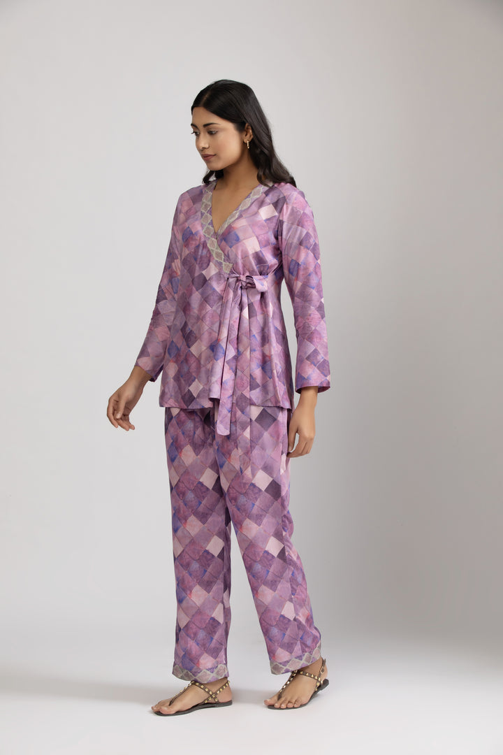 Purple Mosaic Coord Set (Set of 2)