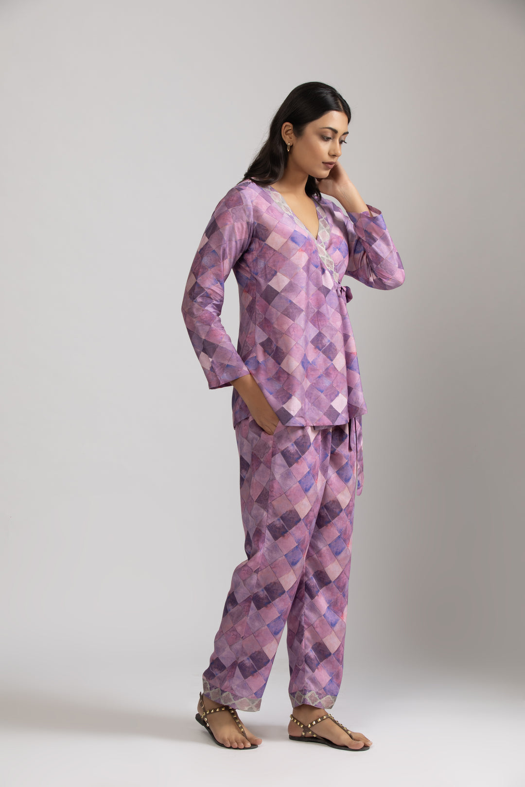 Purple Mosaic Coord Set (Set of 2)