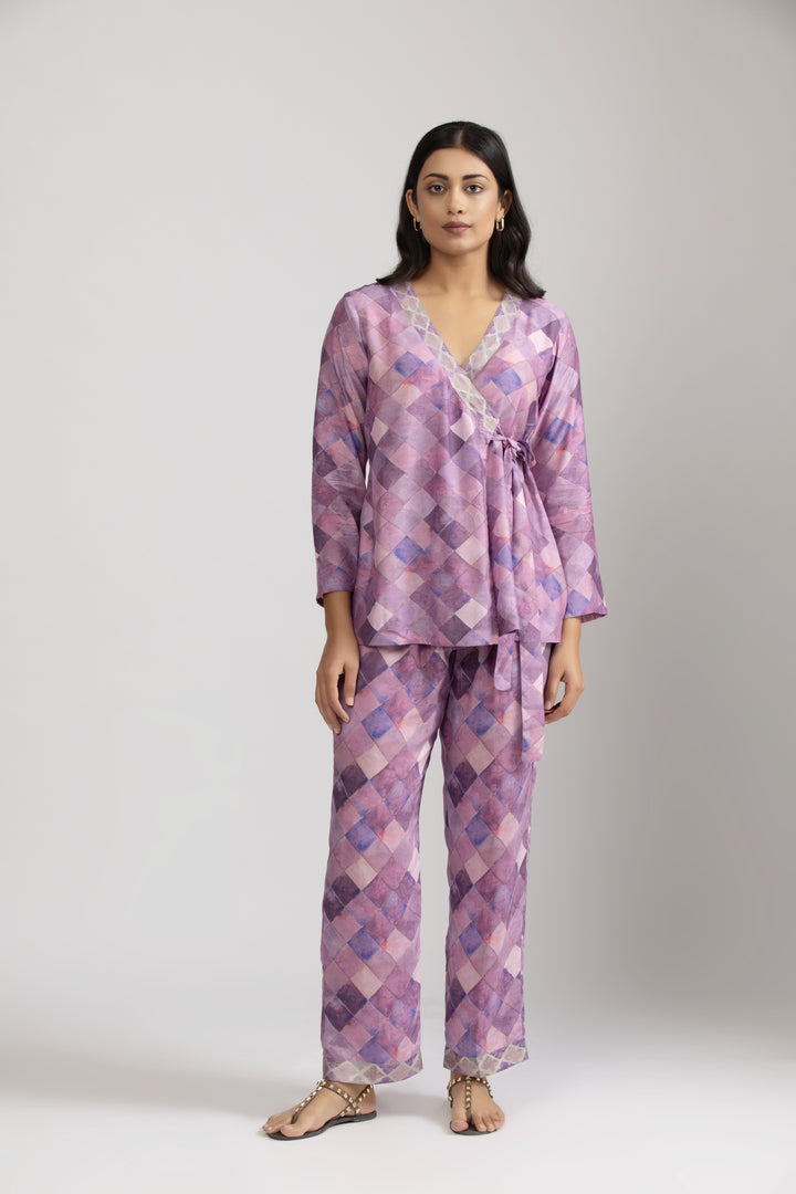 Purple Mosaic Coord Set (Set of 2)