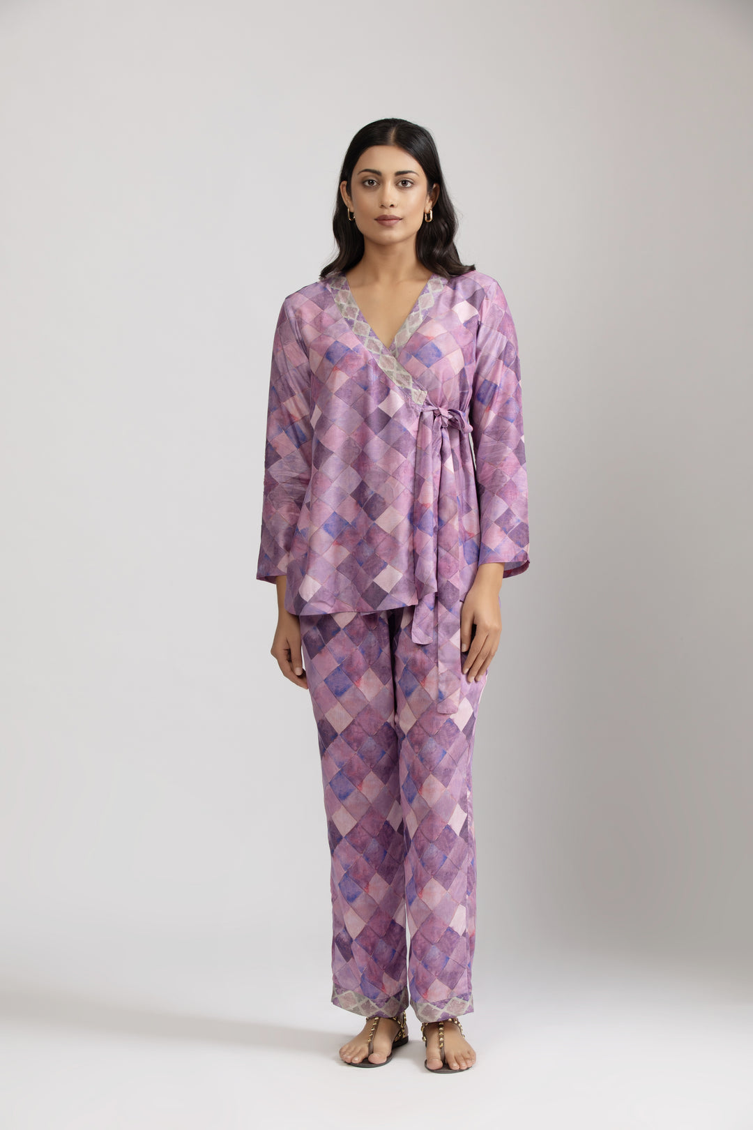 Purple Mosaic Coord Set (Set of 2)