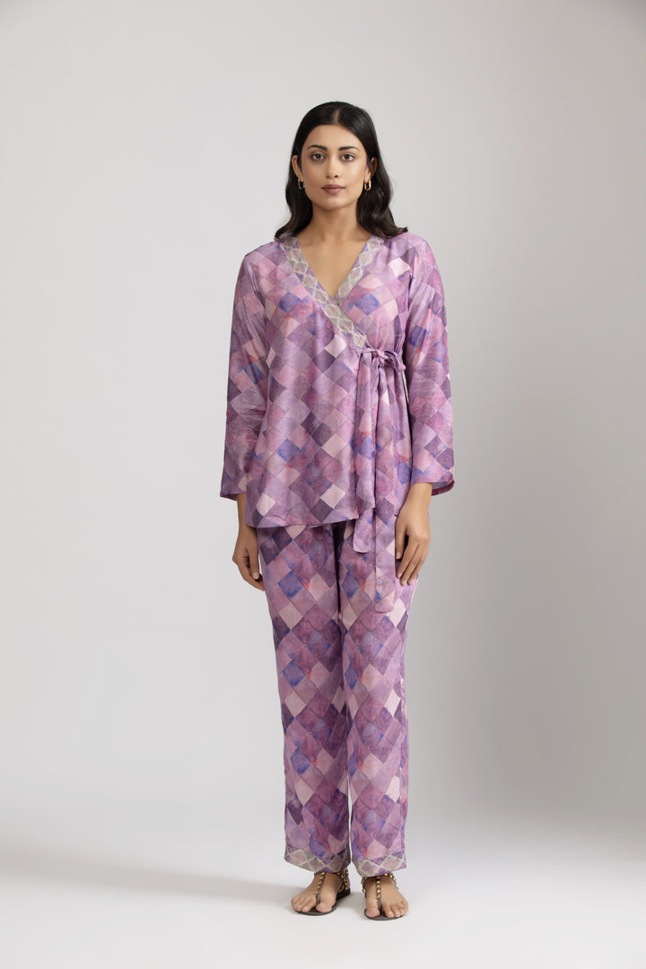 Purple Mosaic Coord Set (Set of 2)