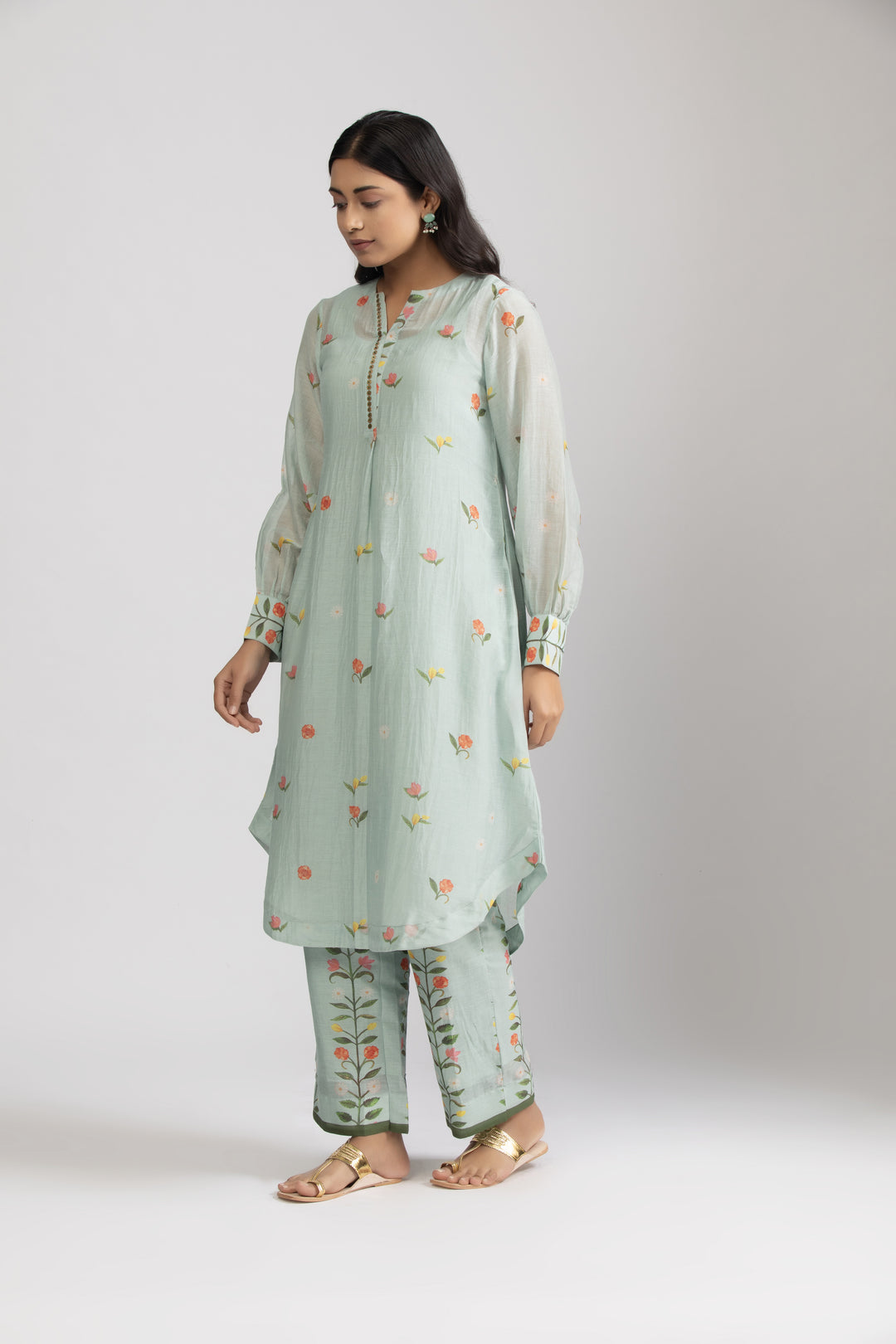 Peony Ice Blue Kurta Set