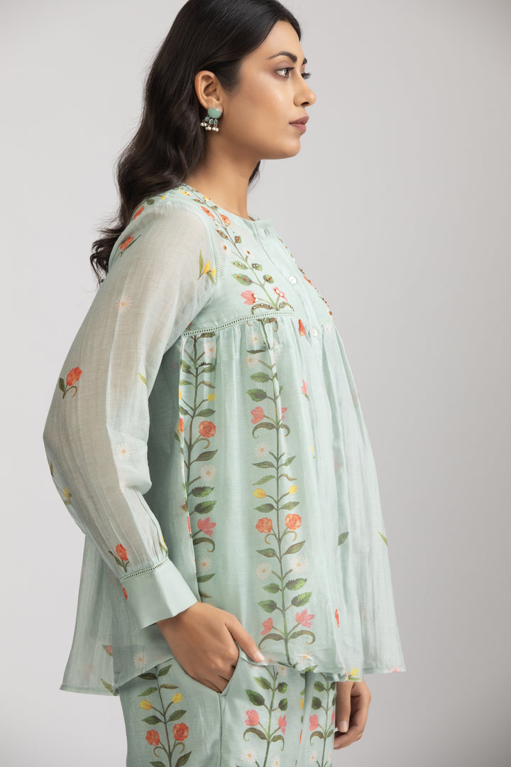 Peony Ice Blue Coord Set