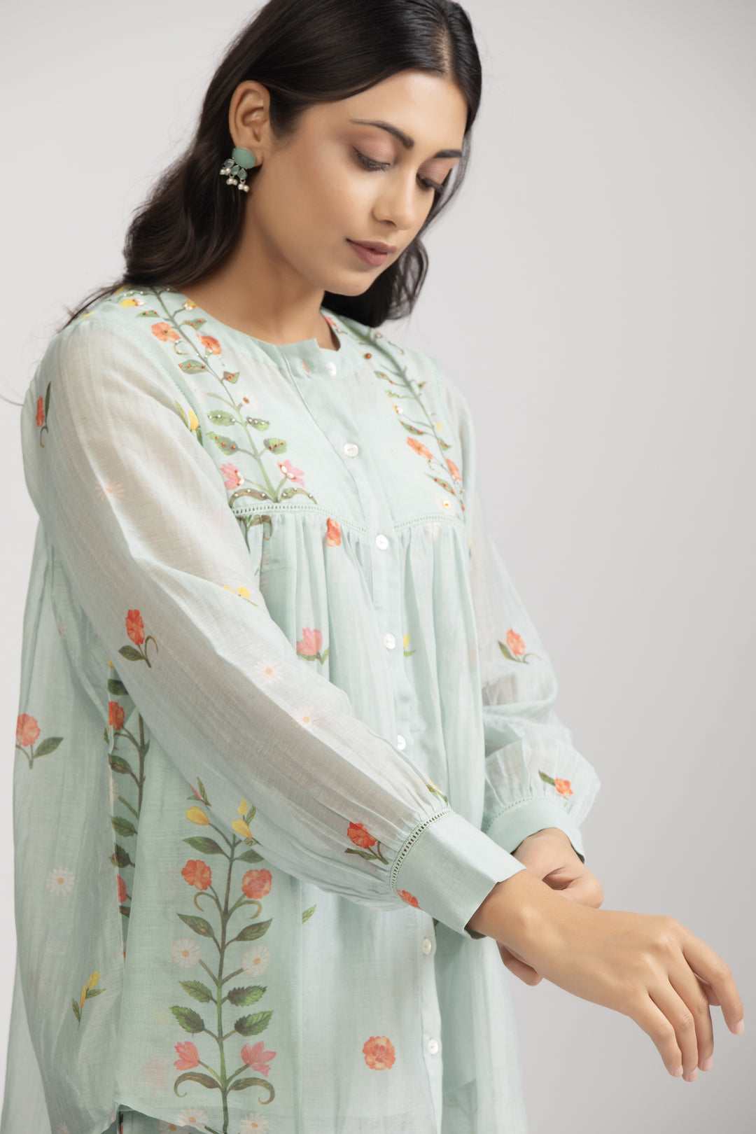 Peony Ice Blue Coord Set