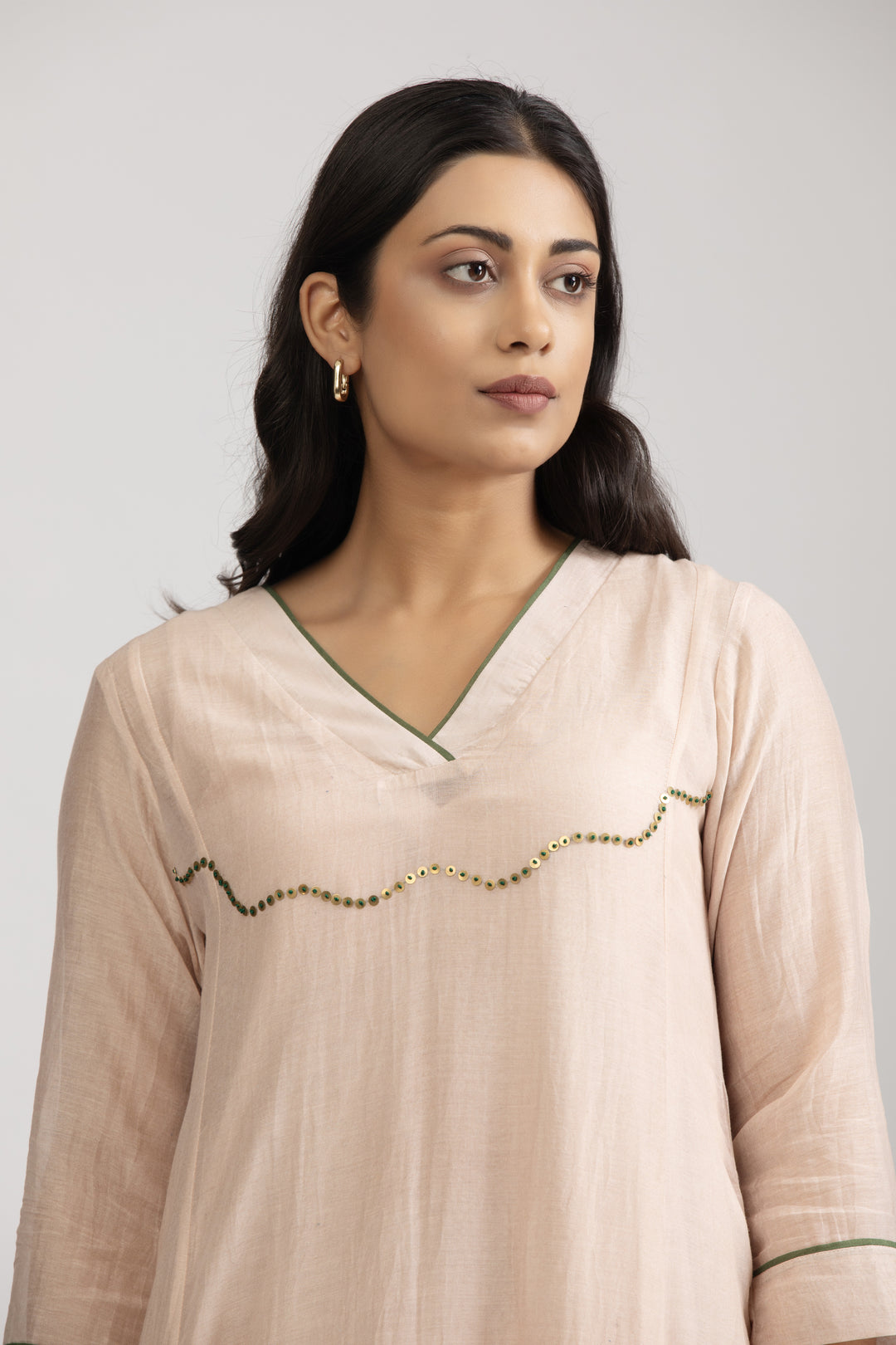 Aya Peach Kurta Set