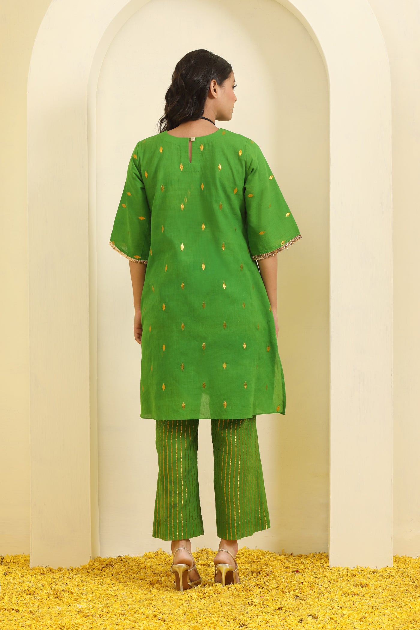 Maximum Green Lurex Cotton Coord Set