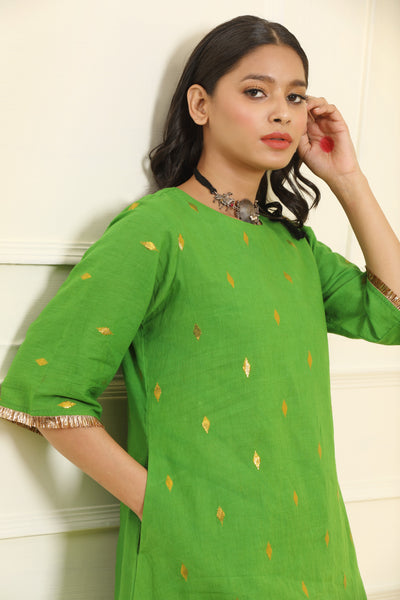 Maximum Green Lurex Cotton Coord Set