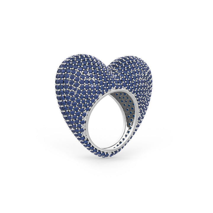 The love ring in sapphire blue