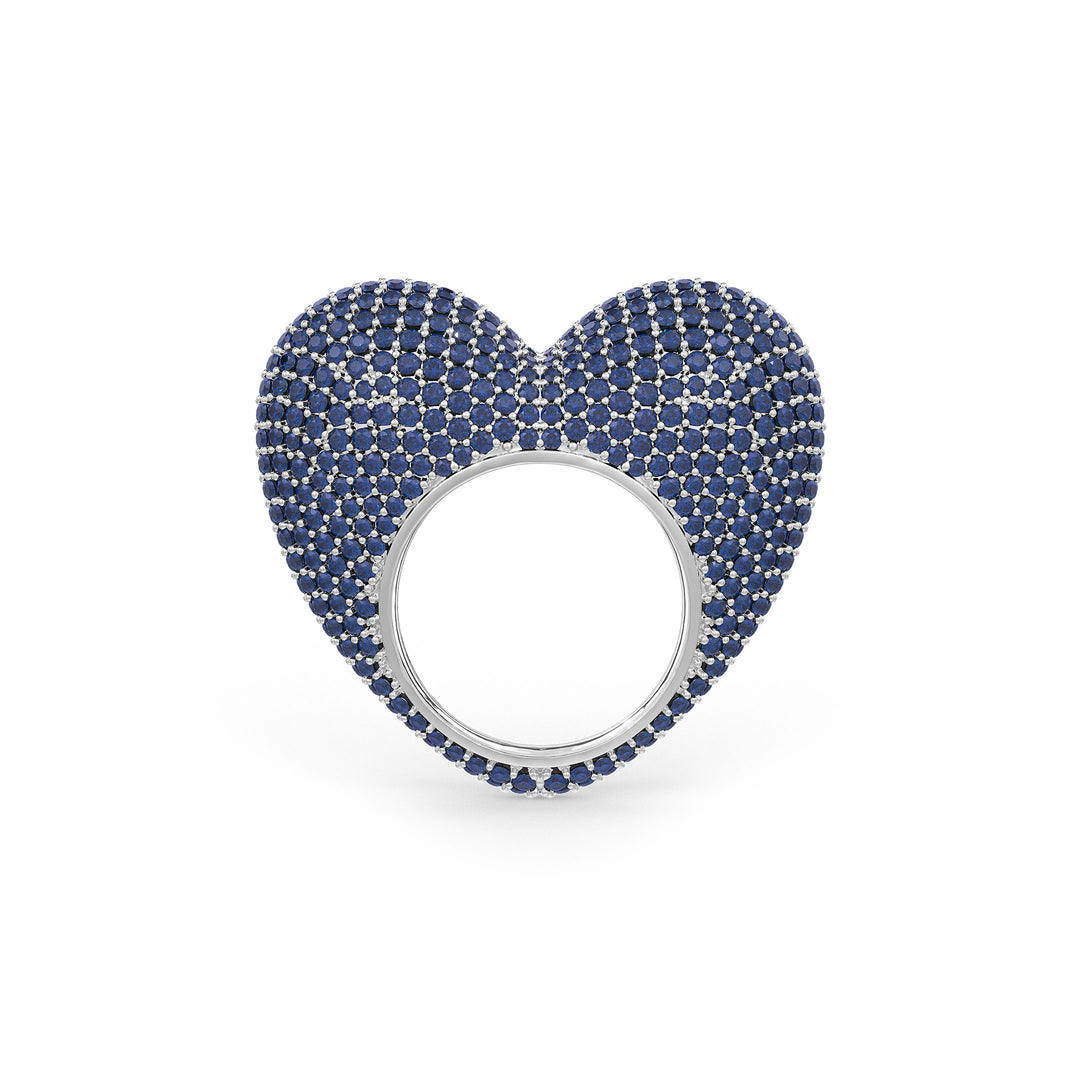 The love ring in sapphire blue