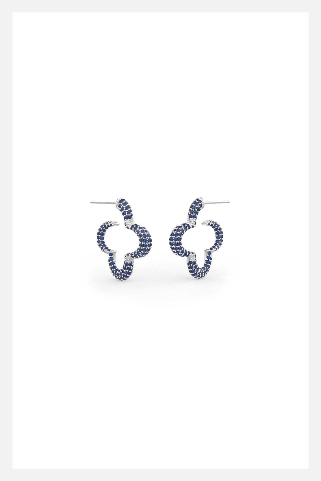 Mini Bella hoop earrings in blue