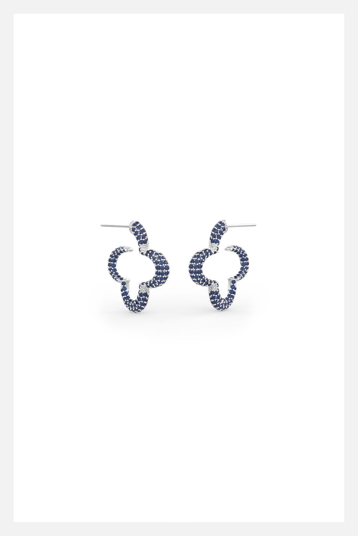 Mini Bella hoop earrings in blue