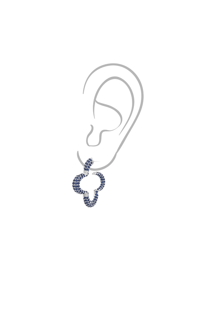Mini Bella hoop earrings in blue