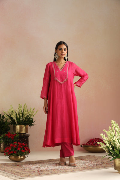 Gulaabi Ishq Kurta Set - Set of 3
