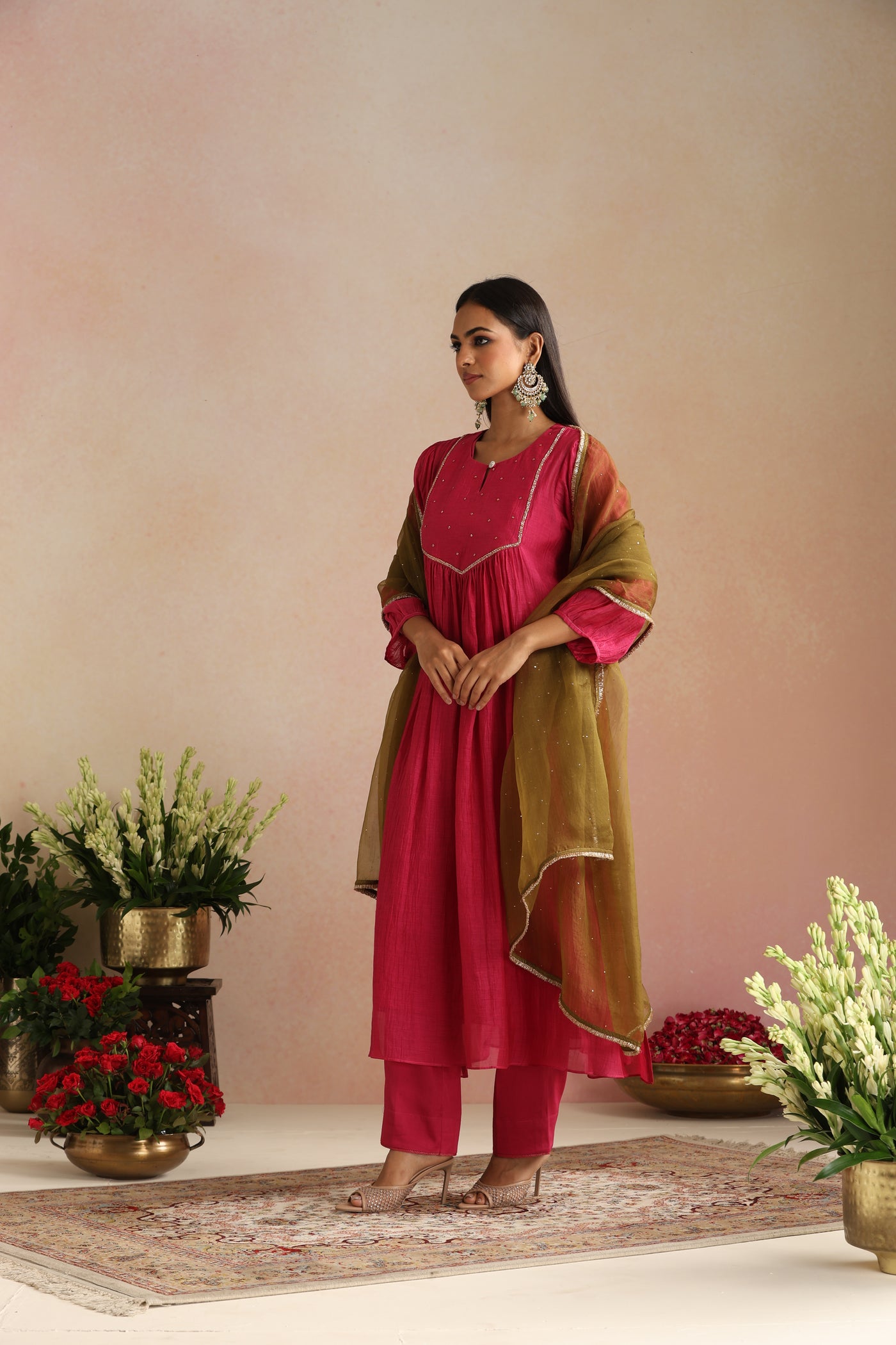 Gulaabi Ishq Kurta Set - Set of 3