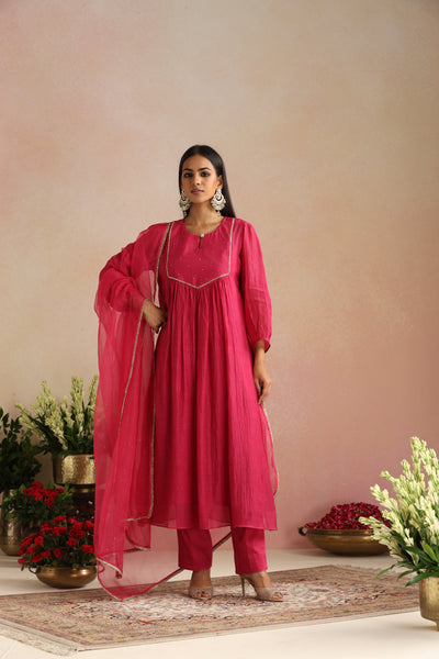 Gulaabi Ishq Mukaish Organza Odhani