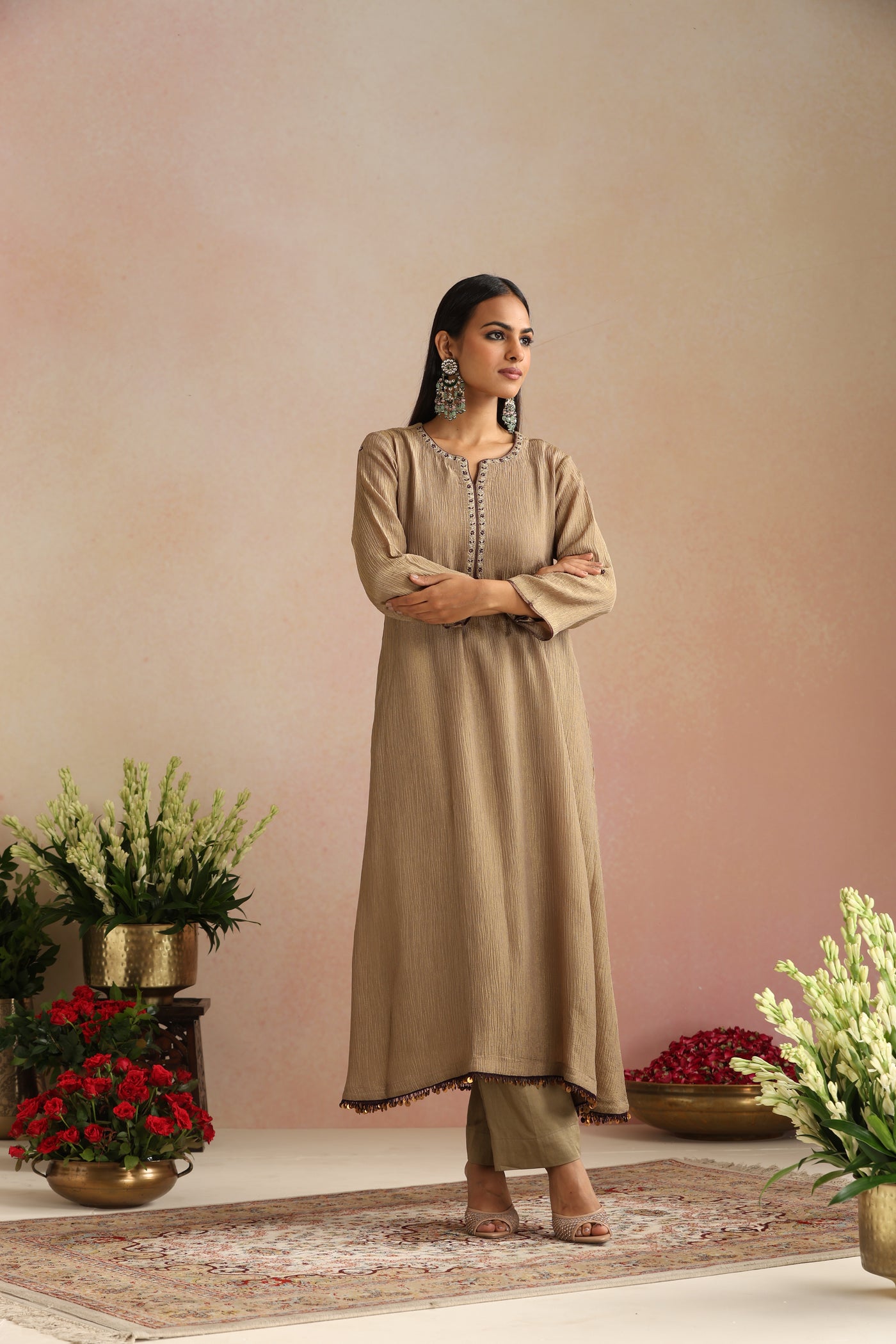 Khanak Ishq Tissue Kurta Set - Set of 2