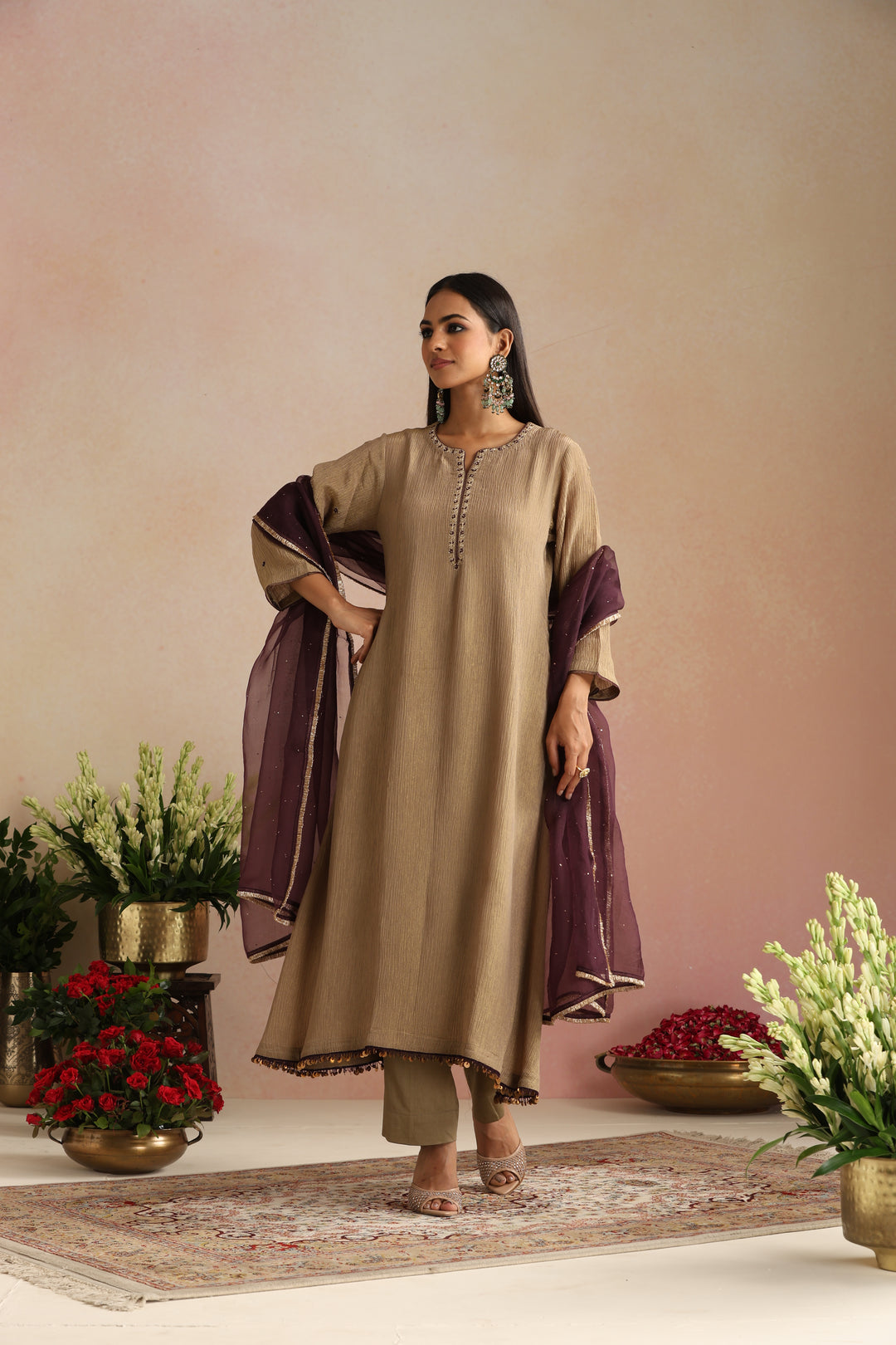 Khanak Ishq Tissue Kurta Set