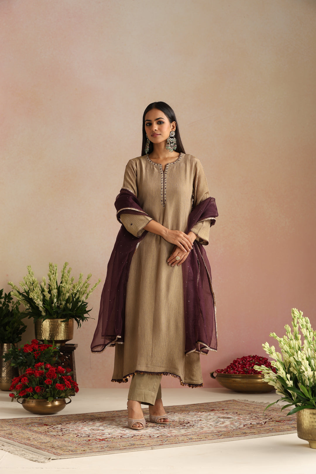 Khanak Ishq Tissue Kurta Set