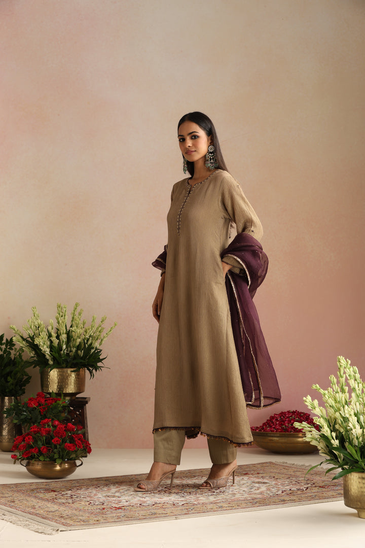 Khanak Ishq Tissue Kurta Set