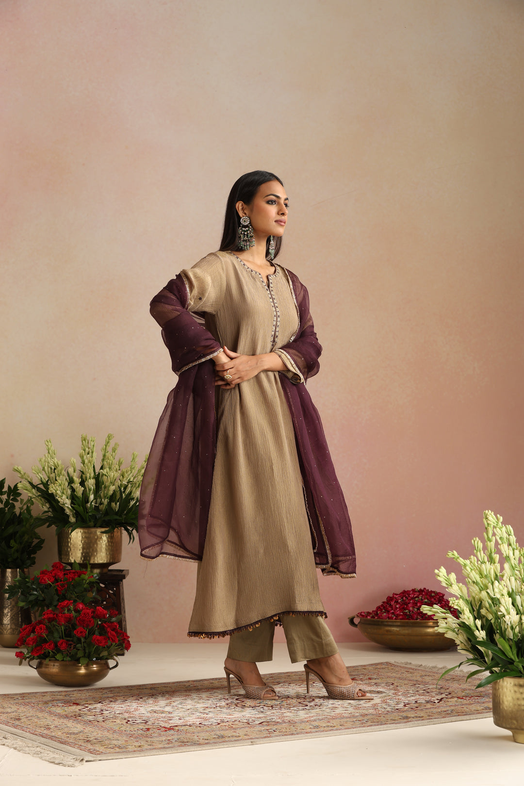 Khanak Ishq Tissue Kurta Set
