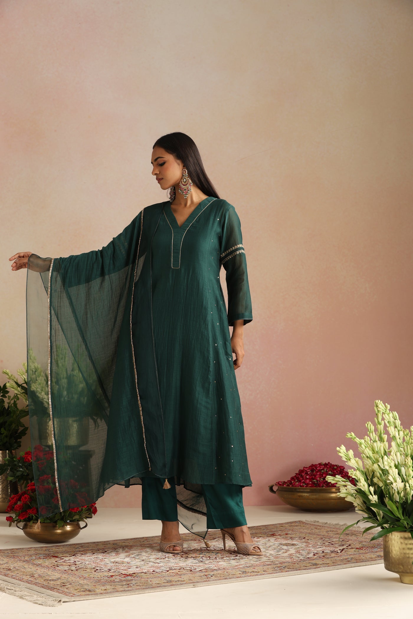 Panna Ishq Chanderi Organza Odhani