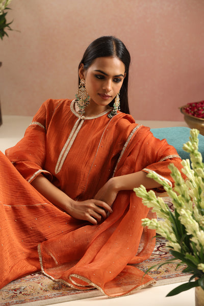 Kesariya Ishq Kurta Set - Set of 3