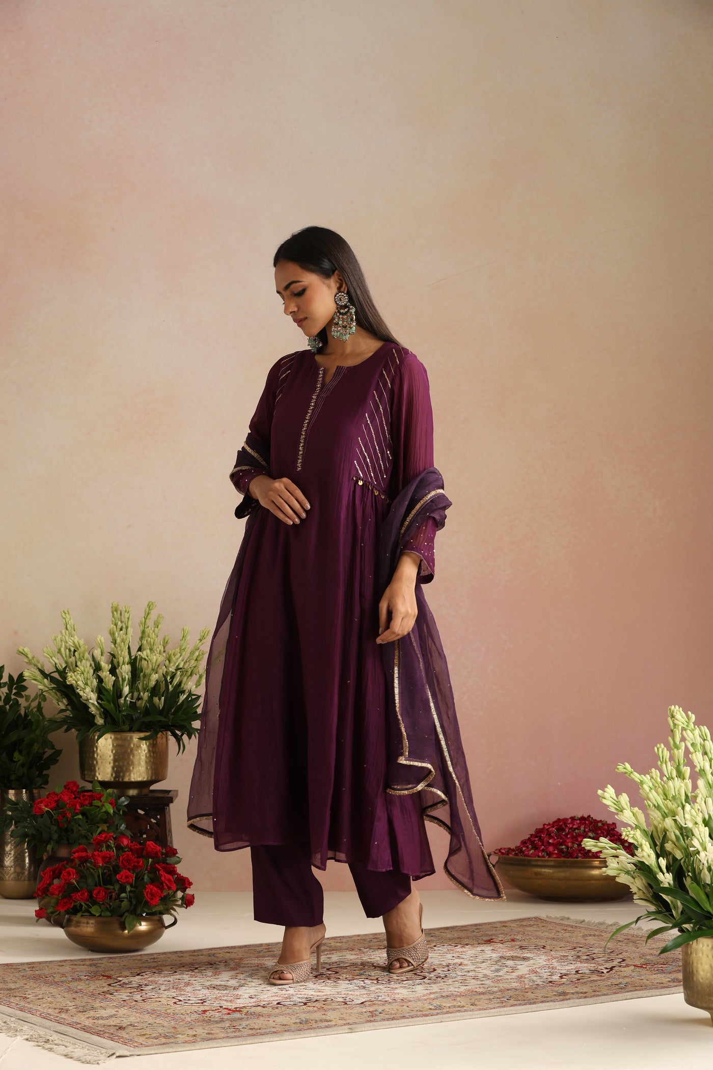 Mehr Ishq Mukaish Organza Odhani