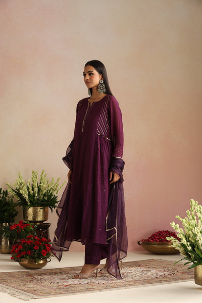 Mehr Ishq Mukaish Organza Odhani