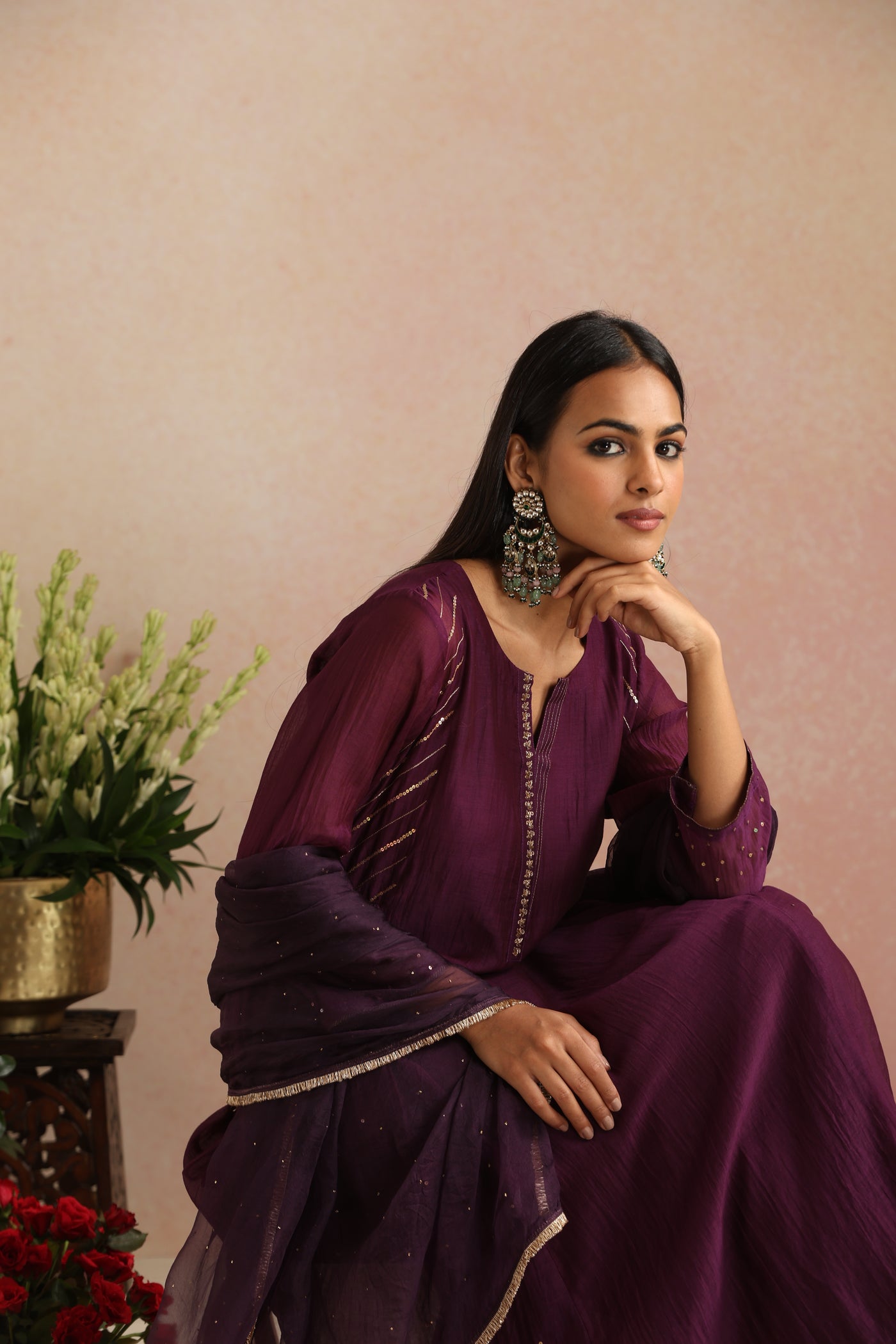 Mehr Ishq Mukaish Organza Odhani