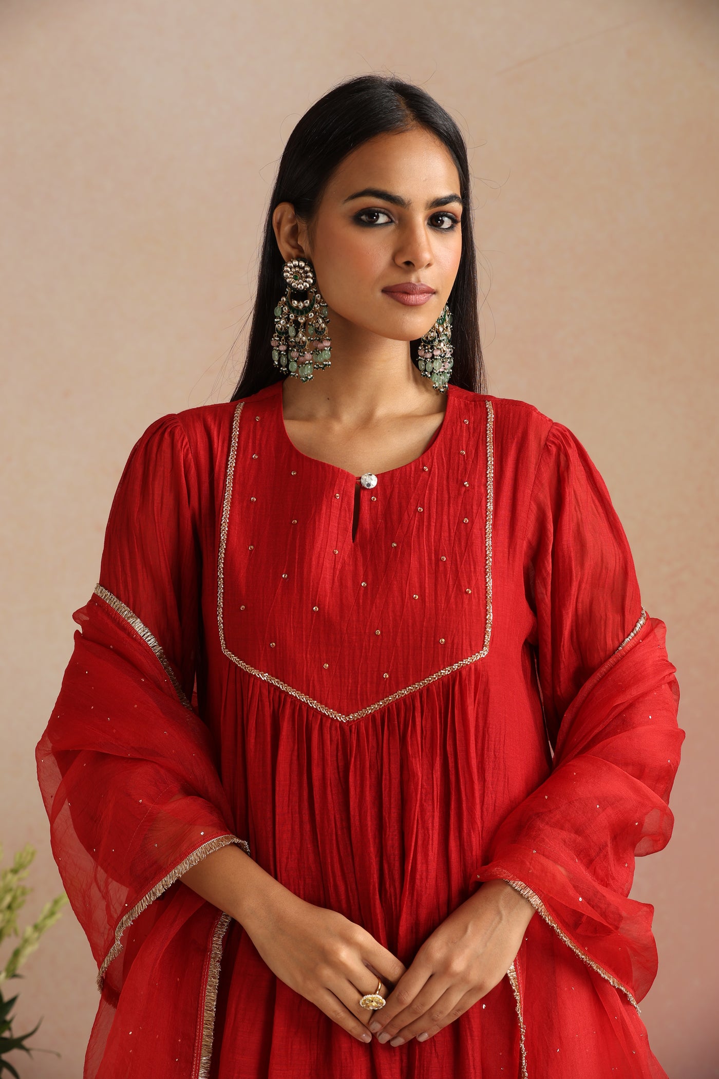 Surkh Ishq Kurta Set - Set of 3