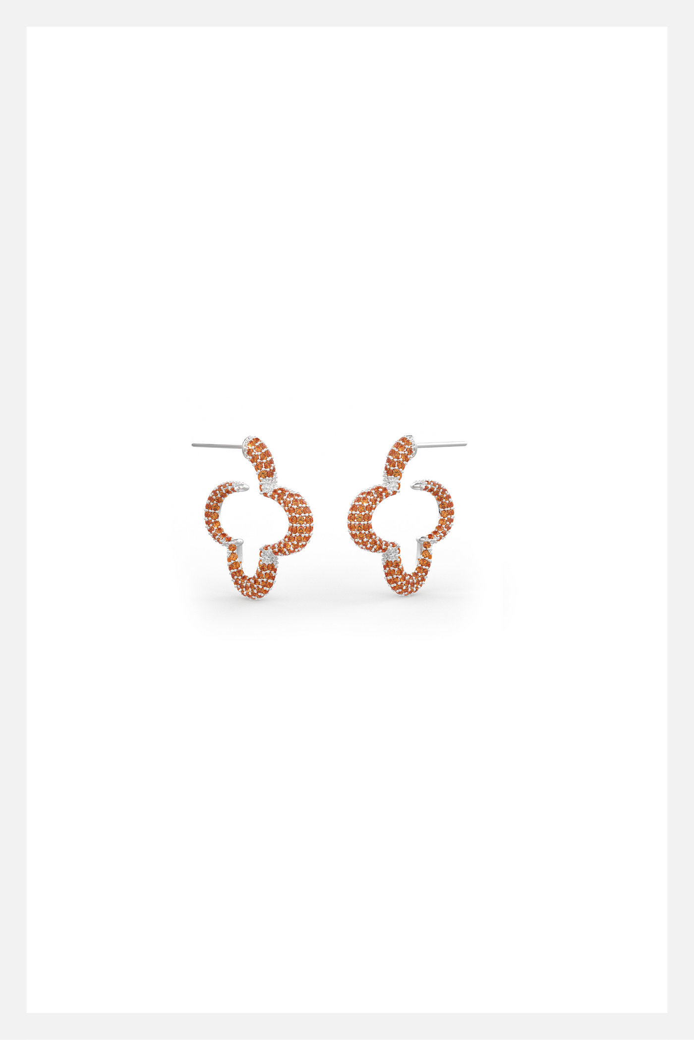 Mini Bella hoop earrings in orange