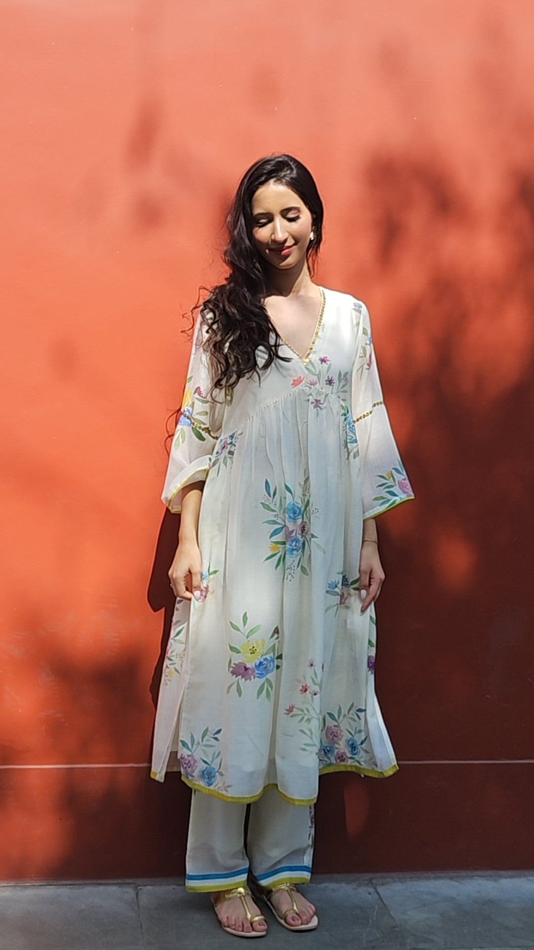 Kuvi Silk Chanderi Kurta Set